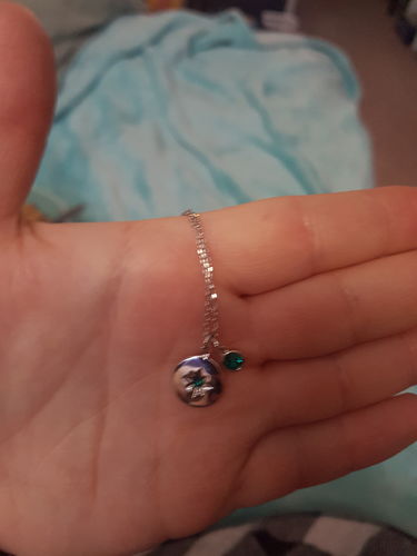 Customer photo review of Emerald Birthstone Bath Bomb - Necklace Collection Made With Crystals From Swarovski®