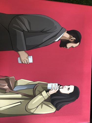 Customer photo review of Portait pop-art / Couple