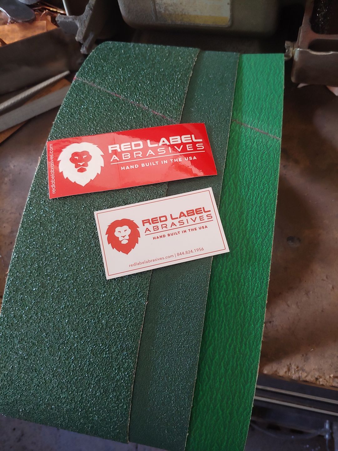 Customer photo review of 4 X 36 Inch Premium Zirconia Sanding Belts, 3 Pack