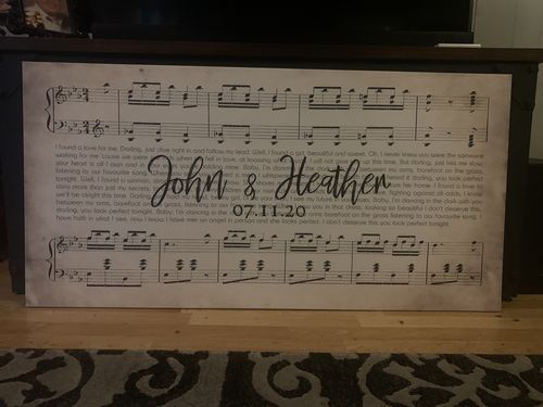 Customer photo review of Custom Couple Music Premium Canvas - Ready to Hang