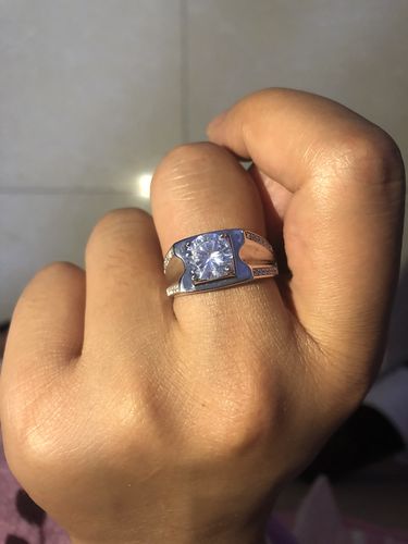 Customer photo review of Louilyjewelry Sterling Silver Gentleman Men's Wedding Band