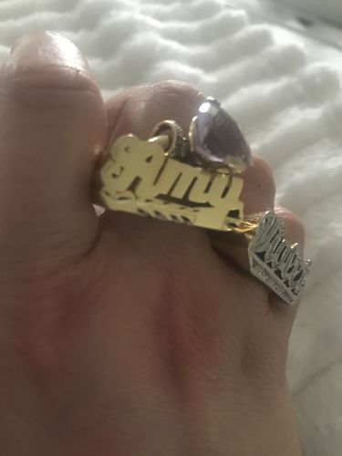 Customer photo review of Diamond Cut Nme Ring