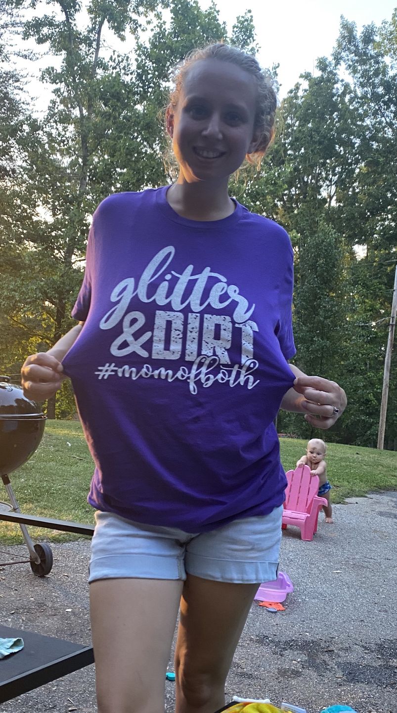 Customer photo review of Glitter And Dirt Premium Tees