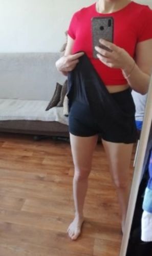 Customer photo review of Workout Pleated Skorts