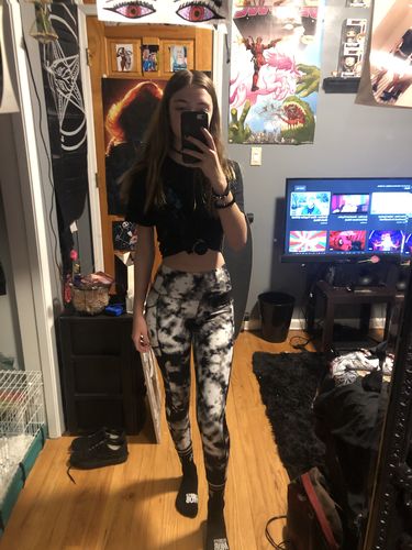 Customer photo review of Mesh Butt Lift Active Leggings - Marble
