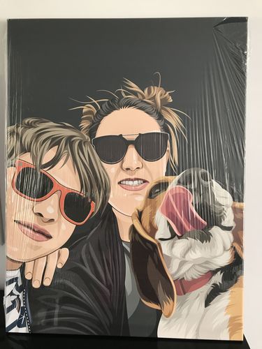 Customer photo review of Portait pop-art ( 1 à 5 personnes )