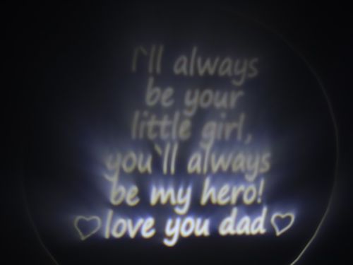 Customer photo review of I Love You Dad Keychain