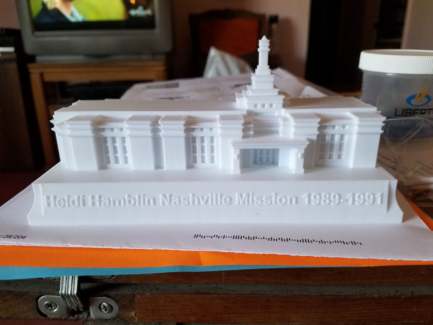 Customer photo review of Pedestal Inscription