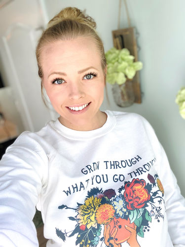 Customer photo review of Grow Through What You Go Through (Flower Pot) -- Sweatshirt