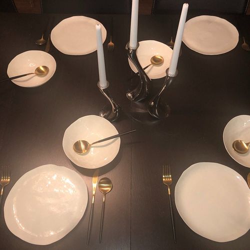 Customer photo review of 4-plates-set, white porcelain