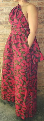 Customer photo review of African Print Kellan Infinity Jumpsuit