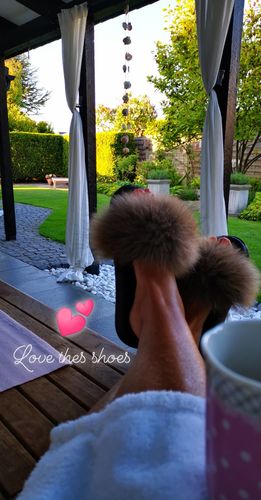 Customer photo review of Pantoletti® Originals aus echtem Fuchspelz Indoor/Outdoor