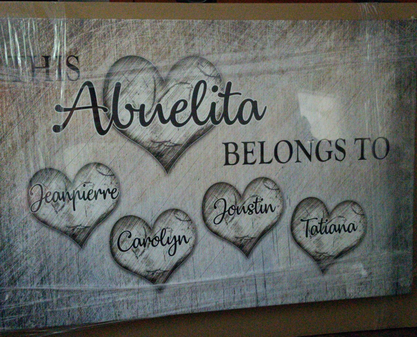Customer photo review of Personalized "This Grandma Belongs To" Premium Canvas