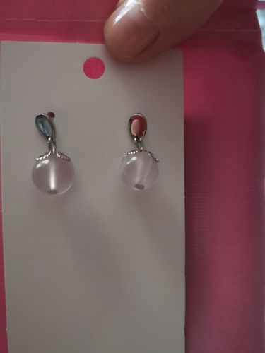 Customer photo review of CLOUS OREILLES AMETHYSTE 10 mm