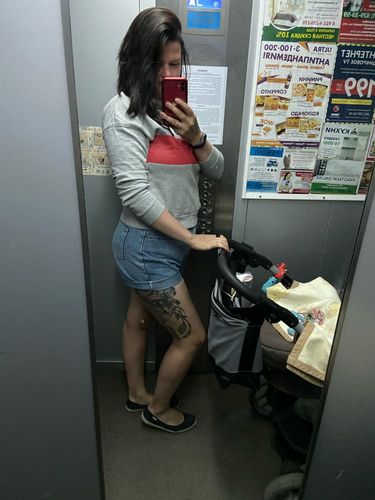 Customer photo review of Fashion Curling Denim Shorts