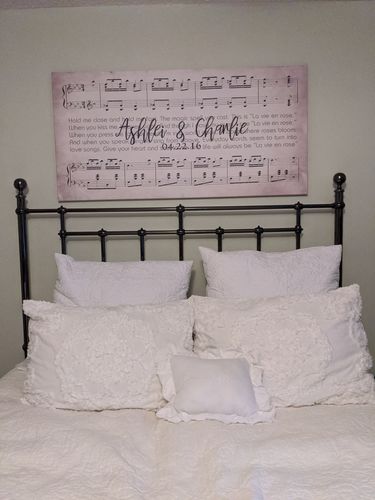Customer photo review of Custom Couple Music Premium Canvas - Ready to Hang