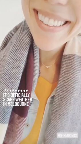 Customer photo review of Delicate Trio Pearl Necklace