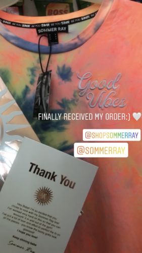 Customer photo review of Soft Oversized 'Good Vibes' T-Shirt - Tie Dye
