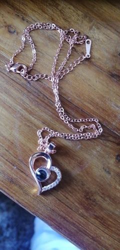 Customer photo review of I Love You Necklace