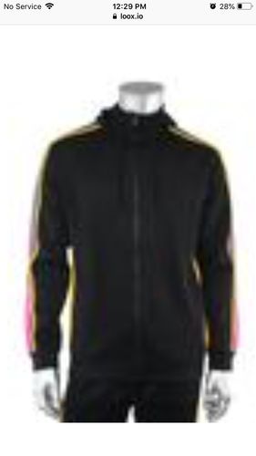Customer photo review of Side Stripe Dip Dye Track Hoodie Black - Yellow (1A1-504)