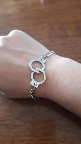 Customer photo review of Hand Cuff 24K Gold Plated Bracelet