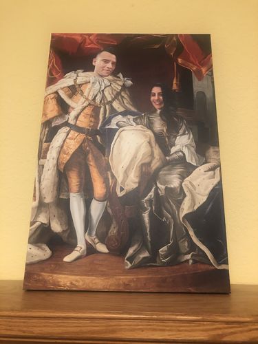 Customer photo review of The Royal Couple - Custom Canvas