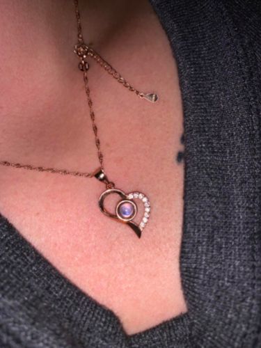 Customer photo review of I Love You Necklace