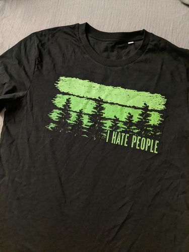 Customer photo review of I HATE PEOPLE - Bio Herren Shirt