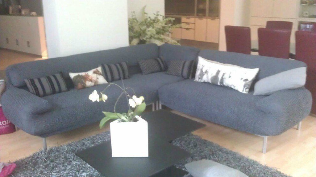 Customer photo review of Corner Sofa Cover - Blue  Microfibra