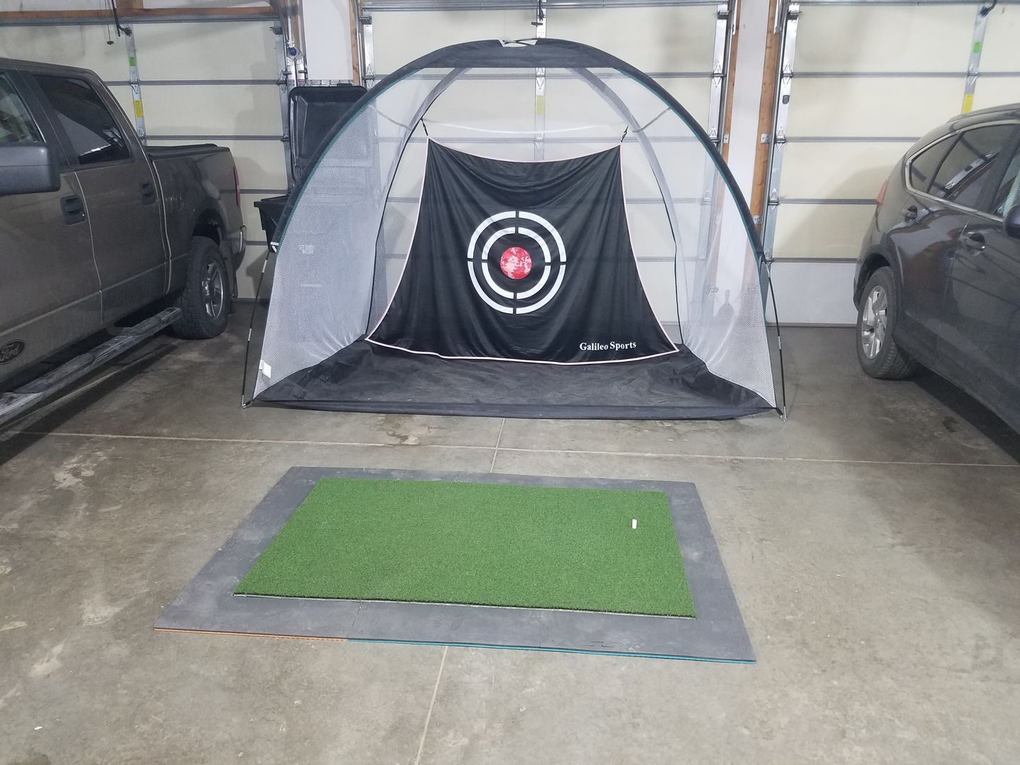 Customer photo review of FairwayHero Golf Mat | Portable Golf Hitting Practice Mat
