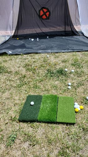 Customer photo review of SmartStrike Plus Triple Turf Golf Mat 1.5'x2.5'