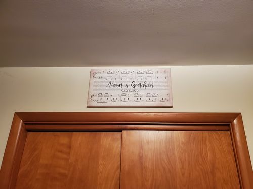 Customer photo review of Custom Couple Music Premium Canvas - Ready to Hang