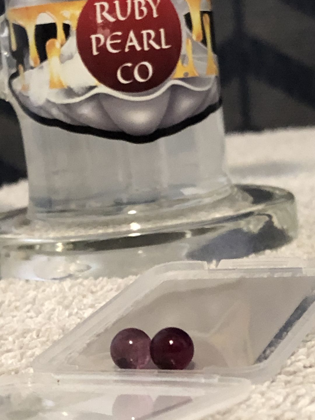Customer photo review of Exotic 6mm Pink Sapphire Terp Pearls
