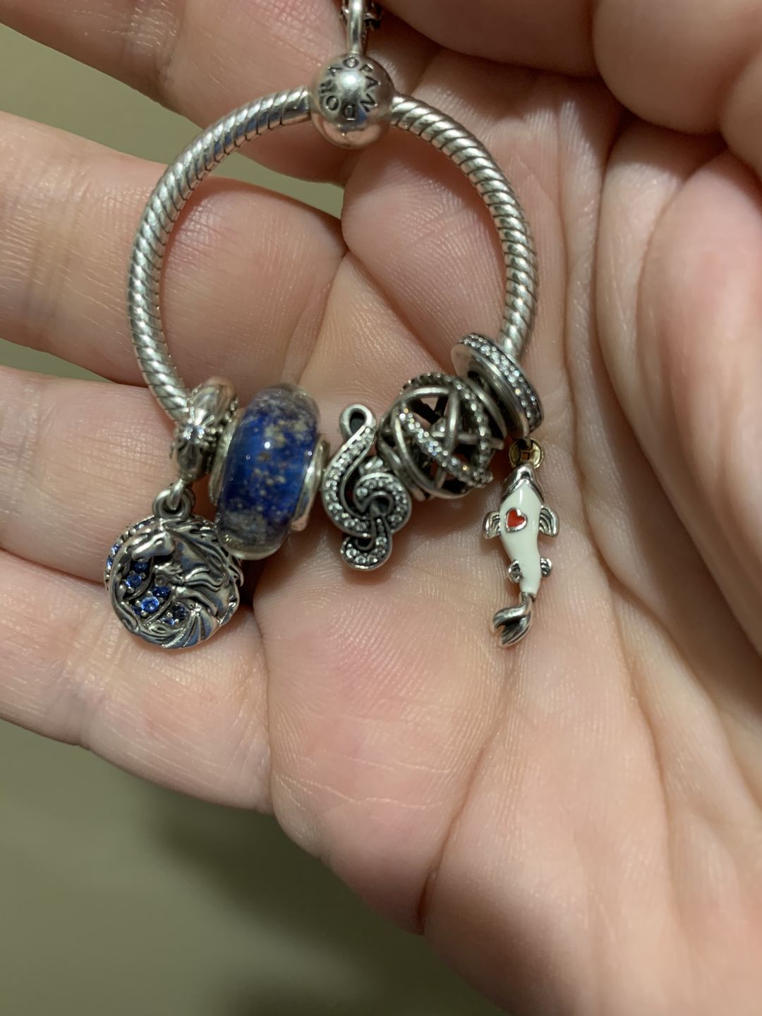 Customer photo review of Glass Cremation Bead - Pandora Compatible