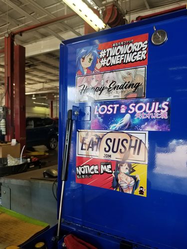 Customer photo review of Six Pack Anime Slap Sticker