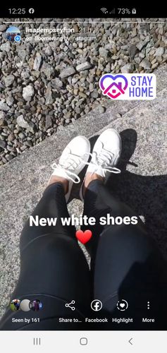 Customer photo review of Trudy White Lace Up Plimsolls