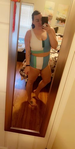 Customer photo review of Riptide Bottom | Blue | Final Sale