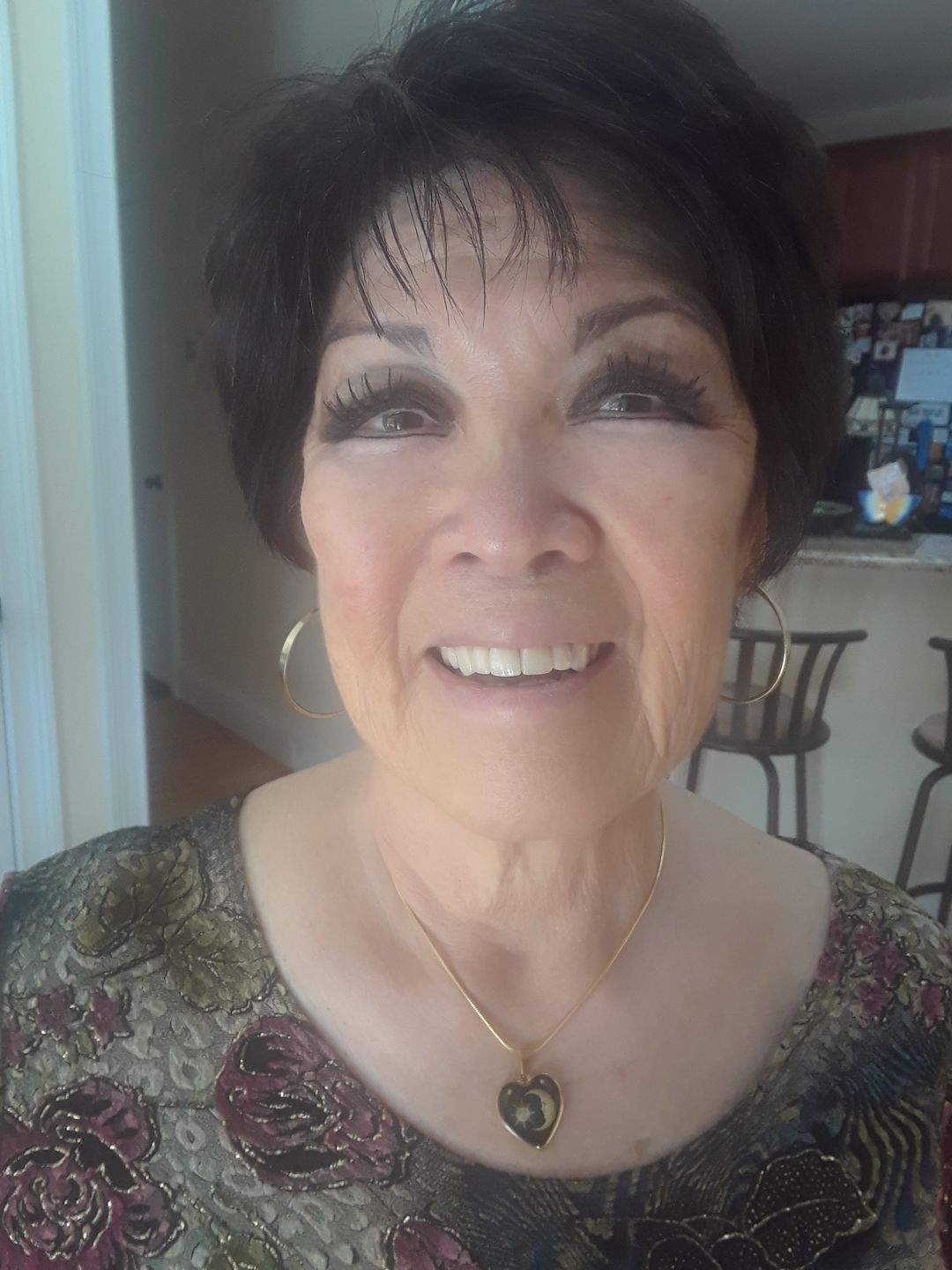 Customer photo review of Sun & Moon - Heart Necklace