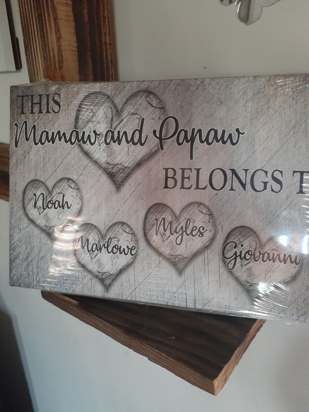 Customer photo review of Personalized "This Grandma Belongs To" Premium Canvas