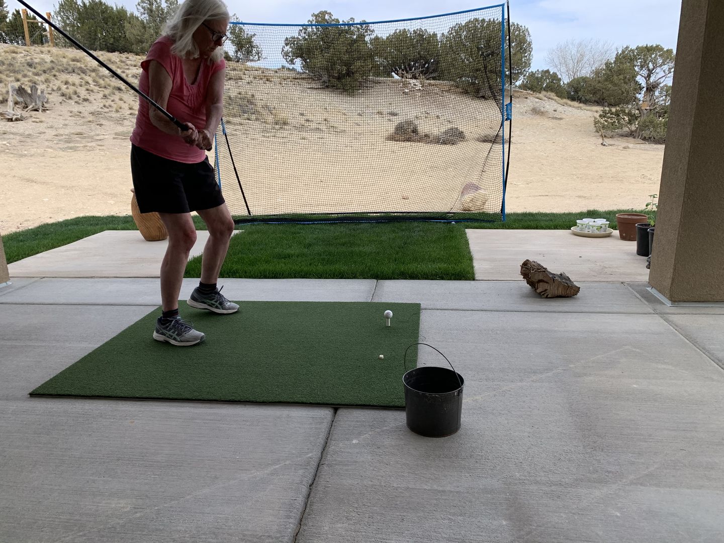 Customer photo review of FairwayHero Golf Mat | Portable Golf Hitting Practice Mat