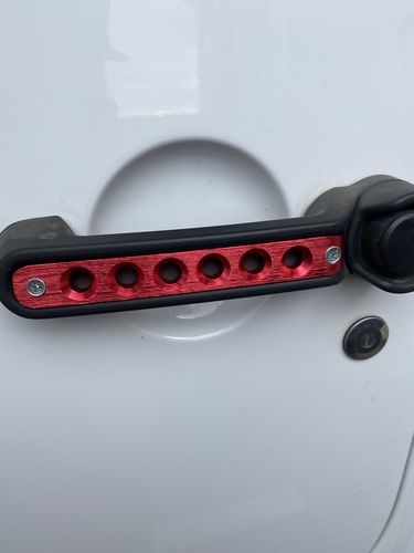 Customer photo review of Aluminum Door Grab Handle Inserts Cover for 11-18 Jeep Wrangler JK/ JKU, 4 Door