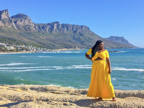 Customer photo review of Rebdolls “Mainstream” Cut-Out Maxi Dress With Pocket