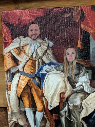 Customer photo review of The Royal Couple - Custom Canvas