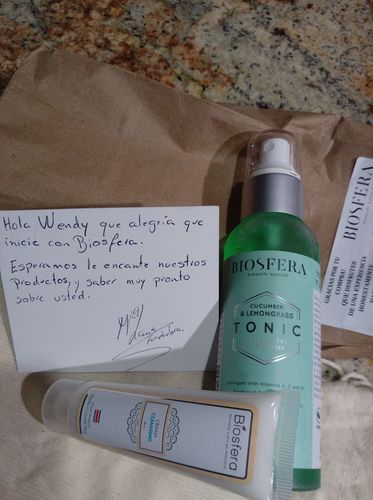 Customer photo review of Cucumber Lemongrass Face Tonic
