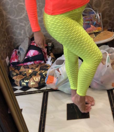Customer photo review of GYMKARTEL® ANTI-CELLULITE AND PUSH UP LEGGINGS - YELLOW