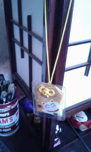 Customer photo review of Omamori Kawaii Orange - Maneki Neko
