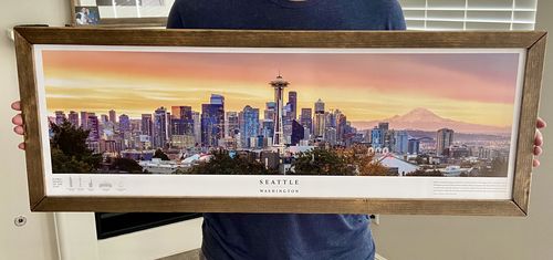 Joshua G.’s Seattle skyline print in his room