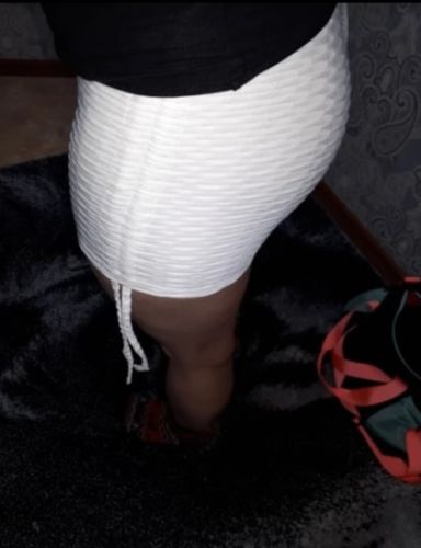 Customer photo review of GYMKARTEL® ANTI-CELLULITE AND PUSH UP SHORTS - WHITE