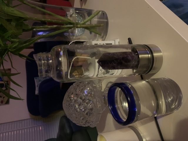 Customer photo review of Crystal Wand Water Bottle + Protective Sleeve (Stainless Steel)