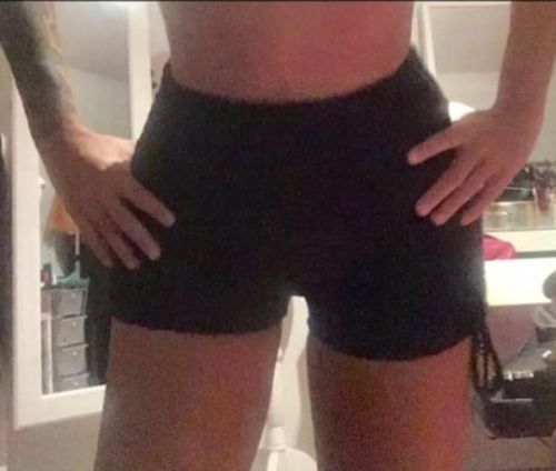 Customer photo review of GYMKARTEL® ANTI-CELLULITE AND PUSH UP SHORTS - BLACK